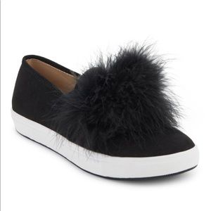 Steven madden Black Emily Pom Pom Sneakers